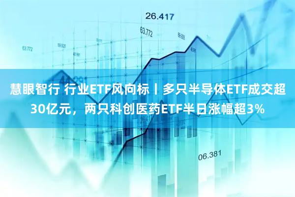 慧眼智行 行业ETF风向标丨多只半导体ETF成交超30亿元，两只科创医药ETF半日涨幅超3%